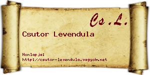 Csutor Levendula névjegykártya